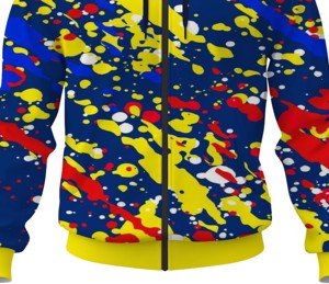 Unisex Sublimation Full Zip Hoodie Lightweight Polyester Custom Hoodie - Product Image 5
