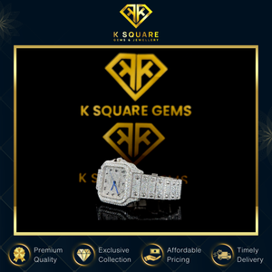 Nouvelle montre de luxe de qualité supérieure, mouvement à quartz analogique en acier inoxydable, étanche à 3 mètres, boîtier carré, bracelet serti de diamants - Product Image 4