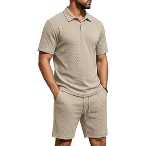 <b>Men</b>’s <b>2</b>-<b>Piece</b> Polo Shirt and Shorts <b>Set</b>, Casual Collared Athletic Tracksuit, Summer Jogging Outfit for Sports and Everyday Wear - Product Image 2