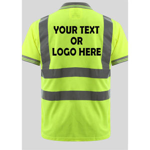 Camisa de seguridad con cremallera y logotipo personalizable, prenda reflectante de doble tira, tela de malla transpirable, personalizable a un precio razonable - Product Image 4