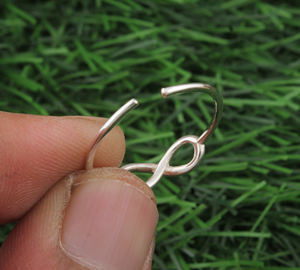 925 Sterling <b>Silver</b> Minimalist Adjustable Dainty Open <b>Band</b> Thin Stackable <b>Wedding</b> Ring for Women Jewelry Gift - Product Image 3