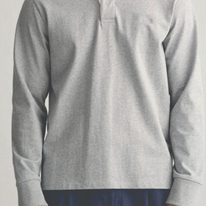 Polo de rugby à manches longues pour homme de haute qualité, en toile durable et confortable pour un usage décontracté, service OEM avec motif uni - Product Image 6