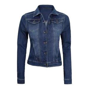 Chaqueta Vaquera de Alta Calidad para Mujer, Ropa de Invierno, Manga Larga, Cuello Camisero, Bolsillo en el Pecho - Product Image 1
