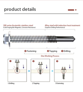 Kim loại vít bi-kim loại thép không gỉ 304 + 420 tự khoan vít tự khai thác vít - Product Image 6