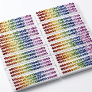 Saphir arc-en-ciel naturel multi-couleurs certifié IGI, taille brillant rond, pour la fabrication de bijoux de luxe, 2 mm - Product Image 3