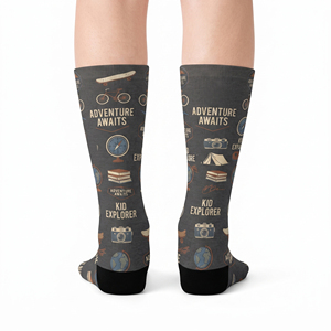 <b>Men</b> Crew <b>Socks</b> Printed Cotton Polyester Athletic <b>Sock</b> Wholesale <b>Men</b> Knitted Running Fitness Wear Spring Wear <b>Socks</b> <b>Men's</b> - Product Image 2