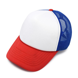 Casquette Trucker en Maille Rouge Blanc Bleu 6 Panneaux Ajustable Unisexe Décontractée Printemps-Été Respirante Adulte 2027 - Product Image 1