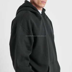 Nouveaux sweats à capuche surdimensionnés pour hommes, design tendance, poids lourd, logo personnalisé, sweats à capuche à épaules tombantes, prix bas - Product Image 4