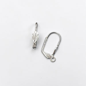 Ganchos para pendientes tipo leverback con diseño de concha de latón, chapados en oro y plata, tipo leverback francés, fornituras de joyería para pendientes DIY - Product Image 4