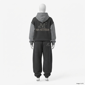 MA-ATTIERA <b>Women's</b> <b>2</b>-<b>Piece</b> Hooded Set Fleece Jogger Pants Casual Loose Fit All Seasons Streetwear <b>Outfit</b> - Product Image 3