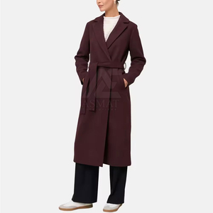 Cotton Wool Blend Winter <b>Coat</b> <b>Men</b> Women Long Overcoat <b>Double</b> <b>Breasted</b> Lapel Collar Stylish Warm Outwear available - Product Image 4