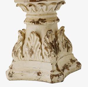 Handmade Round Wooden Cake Stand with Distressed White Base Decorative Pedestal for Cake Display at Best Price - Product Image 2