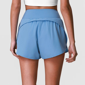 <b>Women's</b> High Waist Solid Color Sport <b>Skorts</b> With Pockets Quick Dry Knitted Fabric Regular Fit - Product Image 6