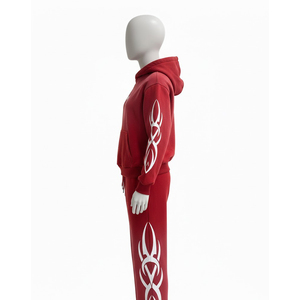 Conjunto de Sudadera con Capucha y Pantalones Jogger Oversize Personalizados con Lavado Ácido, de Algodón Pesado, Estilo Urbano, Proveedor Mayorista de Fábrica, en Tendencia - Product Image 4