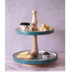 Support à gâteau en bois massif écologique, élégant et pratique, accessoire de table pour gâteaux d'anniversaire et desserts, finition naturelle - Product Image 3