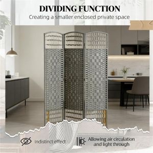 Dark Gray Privacy <b>Screen</b> 3-PANEL <b>Bedroom</b> Partition Board <b>Screen</b> & Room Divider Product Category - Product Image 2