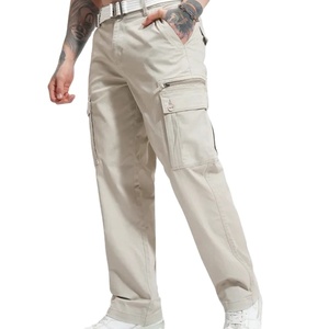 <b>Men</b>’s <b>Cargo</b> Pants Canvas Casual Multi Zipper Pocket Breathable Quick Dry Outdoor <b>Jogger</b> Style Mid Waist Custom Wholesale - Product Image 1