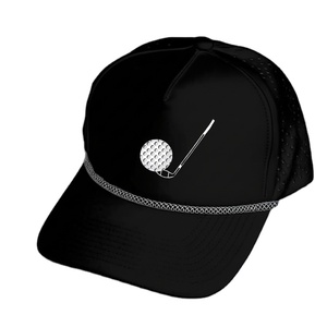 Gran promoción, venta al por mayor, 5 paneles, corte láser, logotipo impreso personalizado, sombrero de cuerda, impermeable, perforado con láser, sombrero de Golf, en blanco, Unisex, para correr - Product Image 4