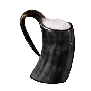 Authentique Chope Viking Faite à la Main en Corne de Bœuf Naturelle, Verre à Boire, Chope à Bière, Ale, Méad, Nouvelle Artisanat Populaire, Écologique, Vintage, Médiéval - Product Image 1