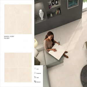 Carreaux de sol en porcelaine vitrifiée polie blanche ivoire, fabrication chinoise, les moins chers, blanc désert, 800x800, 60x60, 80x80 - Product Image 3