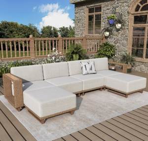 Outdoor Teak Sectional <b>Sofa</b> Patio Furniture L Shape <b>Garden</b> <b>Sofa</b> Indonesia Manufacturer - Product Image 2