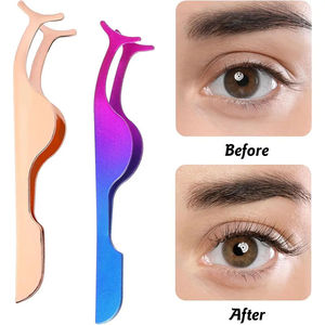 Applicateur professionnel en acier inoxydable antistatique à pointe dentelée pour pose de faux cils et extension de cils de précision - Product Image 5