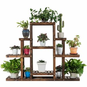 Étagère à fleurs en bois à 6 niveaux, support de présentation de plantes, étagère de rangement pour la maison ou le bureau - Product Image 6