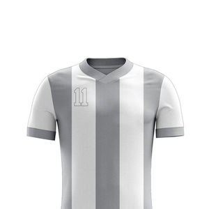 Conjunto de Camiseta de Fútbol Personalizada para Hombre, Cuello en V, Manga Corta, 100% Poliéster, Transpirable, Uniforme de Fútbol para Adultos, Impresión Sublimada - Product Image 4