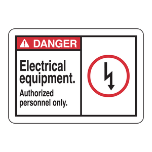 Señal de Seguridad Eléctrica para Interiores/Exteriores, PVC, Solo Personal Autorizado, Brady Danger - Product Image 2