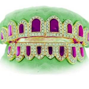 Grillz dentaire Hip Hop personnalisé en argent 925, serti de diamants Moissanite, bijoux dentaires en argent, meilleur prix - Product Image 4