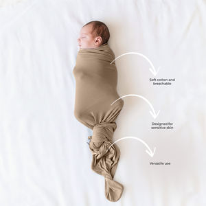 Couverture d'emmaillotage nouée pour nouveau-nés, confortable, respirante et apaisante - Product Image 3