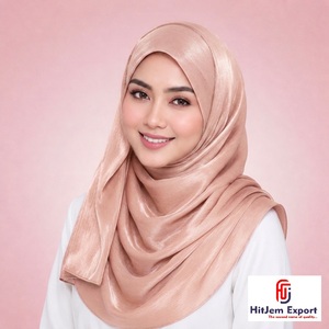 Pañuelo Hijab Liso Premium Personalizado Zimmy Choo, Sensación de Seda, Suave, Envoltura para la Cabeza, Fabricante Textil OEM ODM Personalizado - Product Image 2