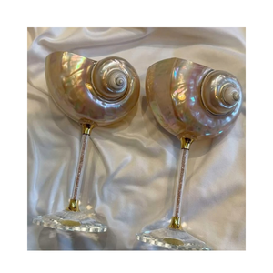 Verre artisanal vietnamien en coquillage naturel, gobelet en conque, écologique, compatible lave-vaisselle, cadeaux d'affaires, décoration de mariage et de fête - Product Image 2
