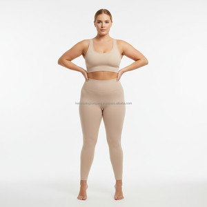 Conjunto de Yoga de Talla Grande para Mujer, Sujetador Deportivo y Leggings de Cintura Alta, Transpirable, de Secado Rápido, Conjunto de 2 Piezas para Gimnasio, Ejercicio y Fitness - Product Image 5