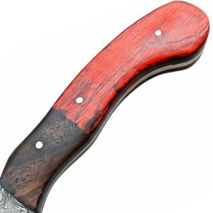 Cuchillo de Hoja Fija de Acero de Damasco, Duradero y Multiusos, para Campismo al Aire Libre - Product Image 2
