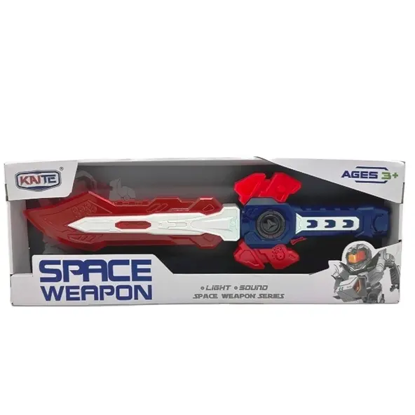 Arma espacial de plástico de juguete eléctrico para niños con luz y sonido para niños