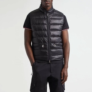 Men's Hooded Puffer Vest Polyester Windproof <b>Zipper</b> Closure Casual Winter <b>Jacket</b> <b>with</b> Side <b>Pockets</b> - Product Image 3