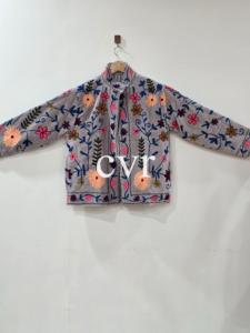 Handmade Velvet Suzani Outerwear Hand Embroidered Women's Luxury <b>Coat</b> <b>Coat</b> Eco-Friendly Winter Boho for Party Wear - Product Image 2