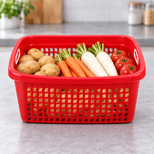 Cesta de Almacenamiento de Plástico con Asas, No Tóxica, Caja Abierta, Organizador de Ropa de Bebé, para Hospital, Escuela, Jardín, Recogida de Frutas - Product Image 2