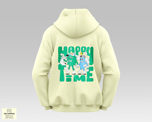 Sweat-shirt à capuche surdimensionné en molleton de coton épais, logo personnalisé, lourd, respirant, doublé, chaud pour l'hiver, streetwear pour homme - Product Image 4