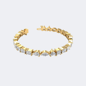 13.20CTW Mixed-Cut Prong <b>Set</b> Diamond Line Bracelet - Product Image 4