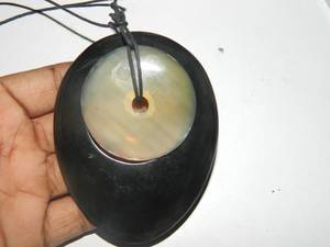 สร้อยคอจี้เขาควายตัวใหญ่แล็กเกอร์เครื่องประดับดีไซน์เนอร์ - Product Image 5