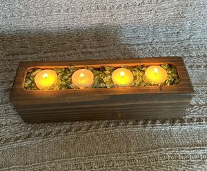 ที่วาง T-Light ลายหินอ่อนมีสไตล์พร้อมพื้นผิวขัดเงาสำหรับการตกแต่งภายในที่ทันสมัยงานแต่งงานการตกแต่งของขวัญและงานปาร์ตี้ - Product Image 4