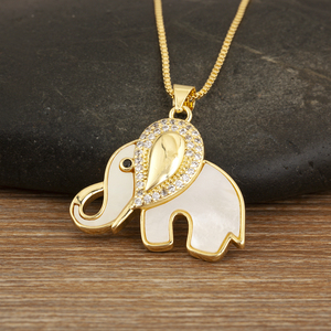 Custom 18K Gold Plated Zircon Pendant Necklace Cute <strong>Elephant</strong> Animal Statement Jewelry <strong>for</strong> <strong>Women</strong> Fashionable <strong>Gift</strong> - Product Image 5