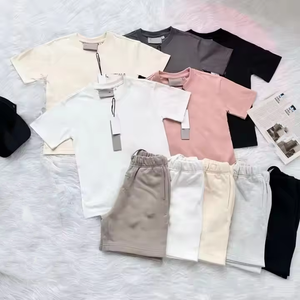 Conjuntos de Ropa Deportiva Informal de Verano para Bebés, de Algodón Orgánico, para Niños y Niñas, Camiseta Elástica y Pantalones Cortos, Trajes de Estilo Moderno - Product Image 5