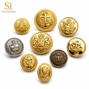 Customized Logo Engraved Polished Brass Shank Button Magnetic Feature Circular Pattern Lead Free <b>Sequins</b> Decoration SUPER FORCE - Product Image 1