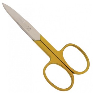 Ciseaux à ongles de haute qualité en acier inoxydable, lames courbées, poignée ergonomique confortable, pour droitiers, pour salon de beauté, nail art - Product Image 1