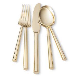 Opulent Mirror Shine Metal Cutlery Set With Heavy Gauge Stainless Steel Build For Luxury <b>Table</b> Decor - Product Image 3