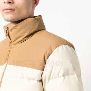 Chaquetas Acolchadas de Invierno Personalizadas de Nailon/Poliéster con Cuello Alto y Logotipo Frontal, Precio al por Mayor, Mangas Largas para Hombre - Product Image 5