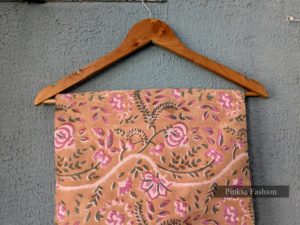 Tissu artisanal indien traditionnel imprimé au bloc, 100 % coton : tissu de couture écologique à teinture naturelle pour la décoration intérieure - Product Image 5